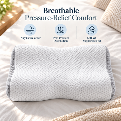 🛏️✨ SWELIP Ergonomic Memory Foam Sleeping Pillow | Contoured Neck Support for Comfortable Sleep | Breathable Pressure-Relief Design | Ideal for Back & Side Sleepers