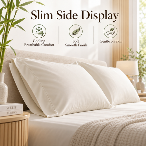 🌿✨ SWELIP Cooling Bamboo Pillowcase Set | Soft Breathable Pillow Covers | Smooth Skin-Friendly Fabric | Comfortable Sleep for Warm Nights