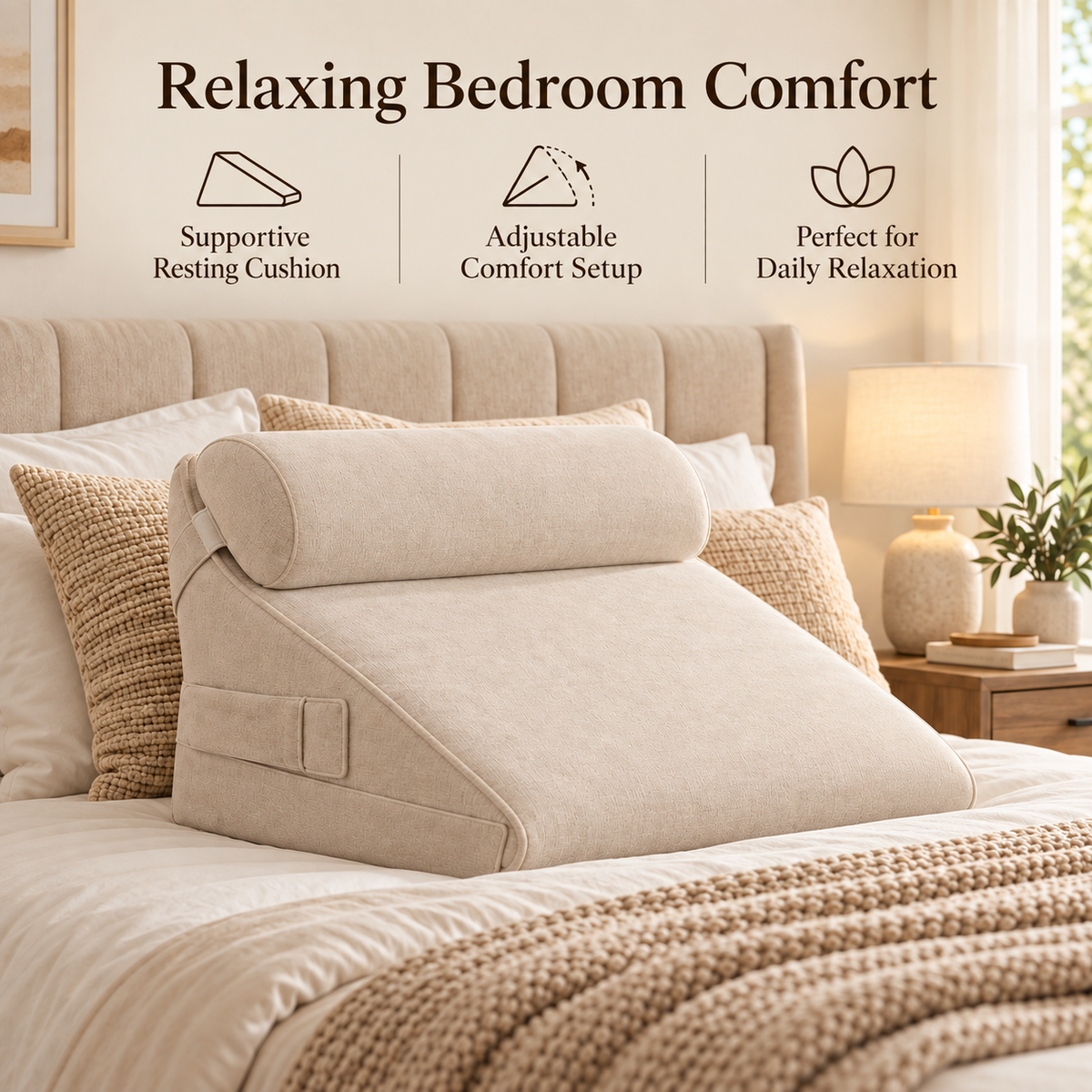 💤✨ SWELIP Adjustable Bed Wedge Pillow | Supportive Incline Cushion for Reading & Resting | Multi-Angle Comfort Design | Bedroom Relaxation Essential