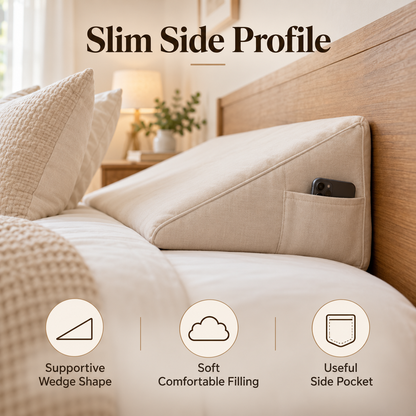 🛏️✨ SWELIP Mattress Gap Filler Pillow | Close Bed & Headboard Gaps | Soft Supportive Wedge Design | Convenient Side Pocket Storage