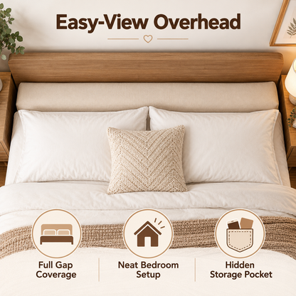 🛏️✨ SWELIP Mattress Gap Filler Pillow | Close Bed & Headboard Gaps | Soft Supportive Wedge Design | Convenient Side Pocket Storage