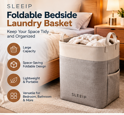 ✨🧺 SWELIP Foldable Bedside Laundry Basket | Lightweight Clothes Hamper with Handles | Space-Saving Bedroom Storage | Easy Carry Design