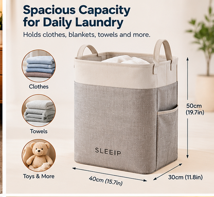 ✨🧺 SWELIP Foldable Bedside Laundry Basket | Lightweight Clothes Hamper with Handles | Space-Saving Bedroom Storage | Easy Carry Design
