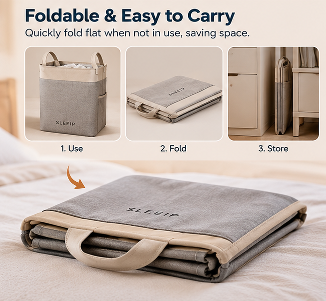 ✨🧺 SWELIP Foldable Bedside Laundry Basket | Lightweight Clothes Hamper with Handles | Space-Saving Bedroom Storage | Easy Carry Design