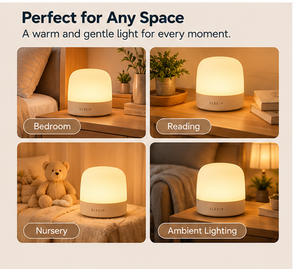 🌙✨ SWELIP Bedside Night Light with Touch Control | Soft Warm Ambient Lighting | Adjustable Brightness for Nighttime Use | Minimal Bedroom Design